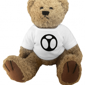 Peach Black Logo - Teddy Bear